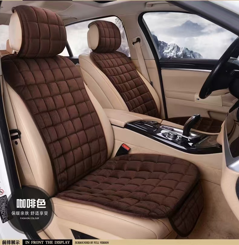 Winter thick warm car cushion crystal velvet comfortable square waist cushion leaflet five-seat wool cushion wholesale