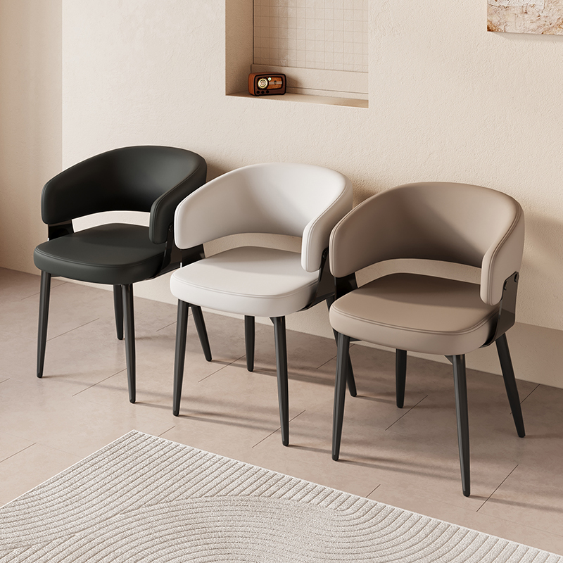 Silla de comedor minimalista italiana Silla de respaldo minimalista moderna de diseño Hotel Restaurant Café Bar Silla de ocio