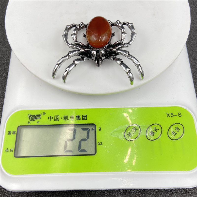 Gem Inlaid Spider Multicolor Pendant Brooch Dual-purpose Necklace Brooch Diy Accessories display picture 1