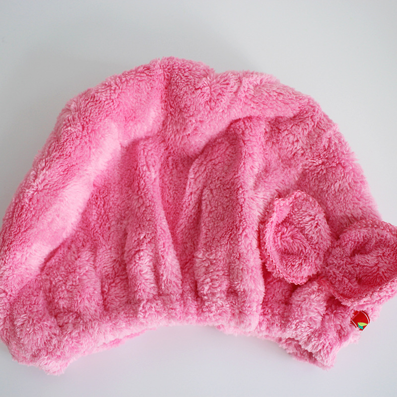 Asciugamano in corallo, turbante, cuffia da doccia in fibra ultrafine, cuffia per asciugare i capelli da donna, forte assorbimento d'acqua, asciugatura rapida,_voghion.com