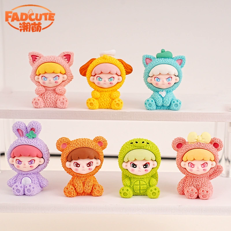 Фигурки из смолы в стиле TikTok, слепые коробочки с милыми фигурками, куклы в слепых пакетиках, креативное украшение для рабочего стола, очаровательные ручные поделки.