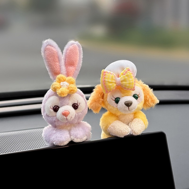 2026 new car accessories: Lina Belle car dashboard display screen, plush car interior decoration, StellaLou for girls