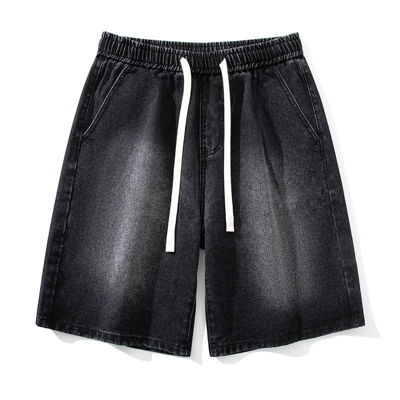 Summer Thin Ripped Denim Shorts for Men, New Style Five-Point Pants, Trendy Loose Straight-Leg Cross-Border Fashion Summer Thin Ripped Denim Shorts for Men, New Style Five-Point Pants, Trendy Loose Straight-Leg Cross-Border Fashion
