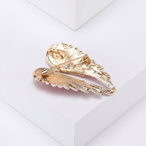 European and American creative new diamond angel wings brooch corsage multi-color trendy fashion clothing accessories pin wholesale