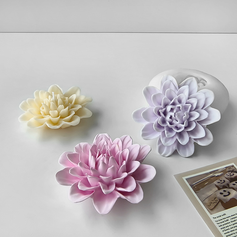 Jiahui Mei peonia flor molde de silicona diy flor de cristal hecho a mano goteo de yeso J - 1124