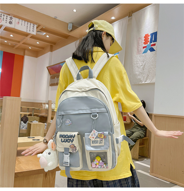 Summer Multi-layer Ultra-light High-capacity Students Backpack display picture 29