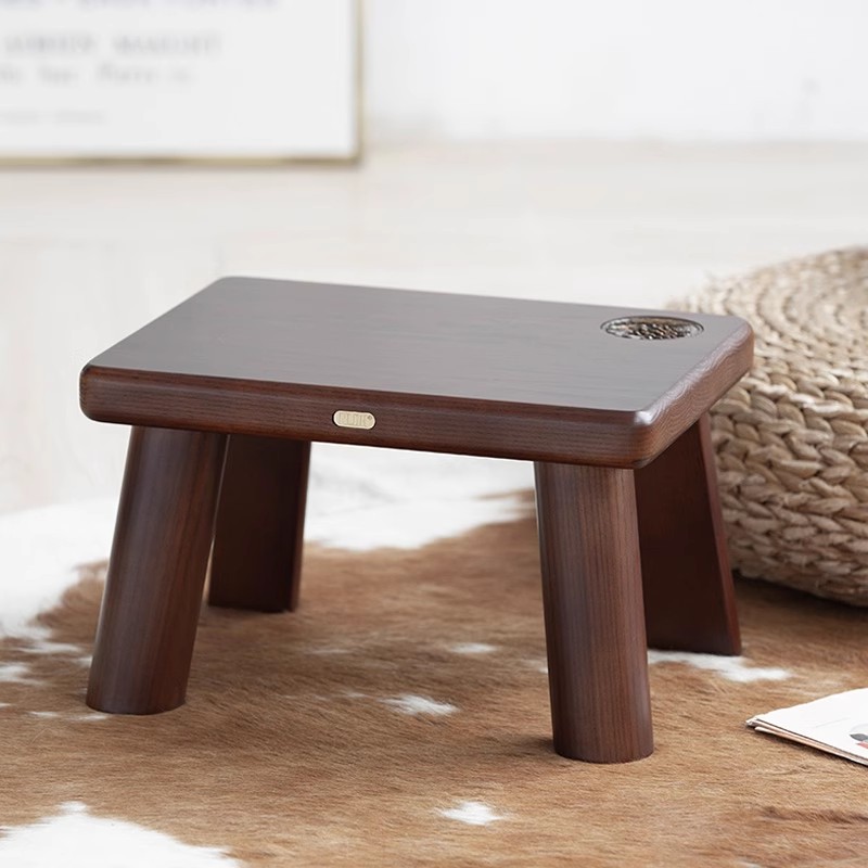 American Ash Solid Wood Small Stool Home Living Room Kidsren's Small Bench Living Room Coffee Table Low Stool Shoe Changing Stool Chair