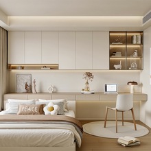 简约衣柜卧室家用开放式玻璃门客厅多层收纳实木全屋定制环保实木