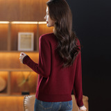 秋冬新款半高领针织衫打底高级毛衣中年秋冬女装大码宽松妈妈内搭，女装针织衫/毛衣，妃慕昵服饰