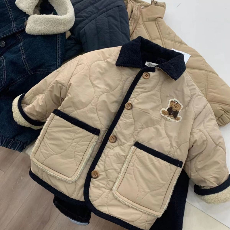 韩系2024童装酷潮时髦棉服男童外套秋冬新款百搭休闲儿童保暖棉衣