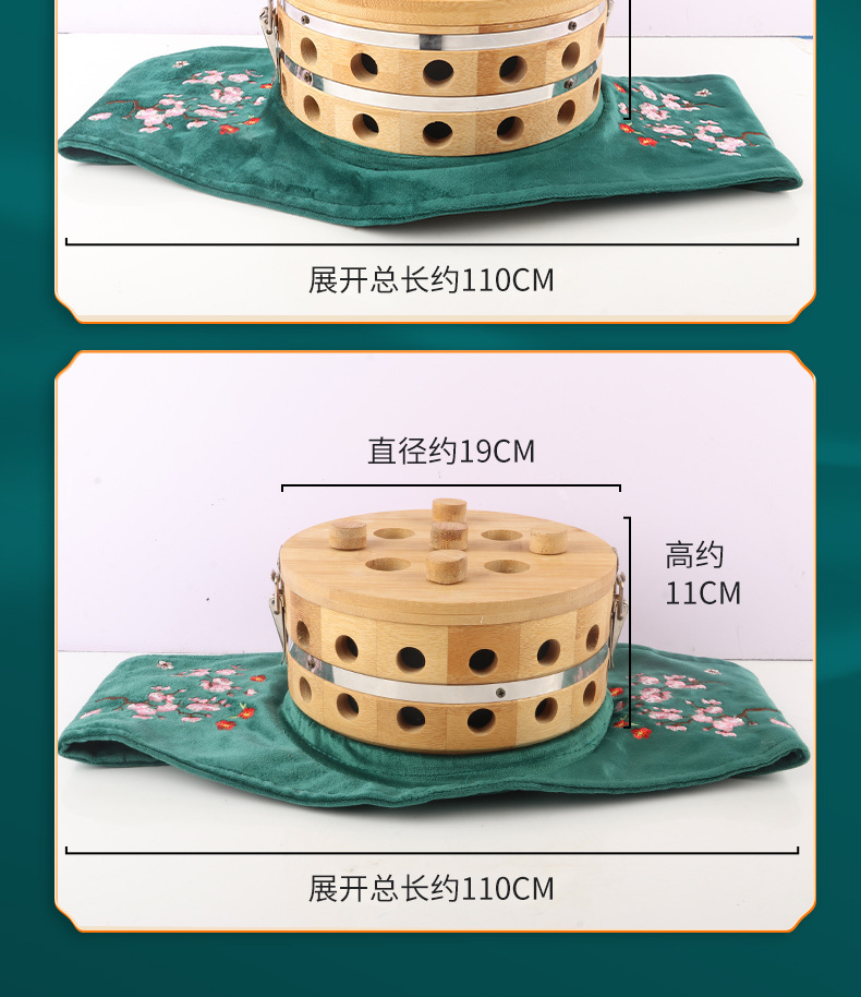 Five-Needle Moxibustion Box Thunder-Fire Moxa Jar for Abdomen and Waist Warm Suspended Moxibustion Embroidered Gift Set 5cm Moxa Sticks overview