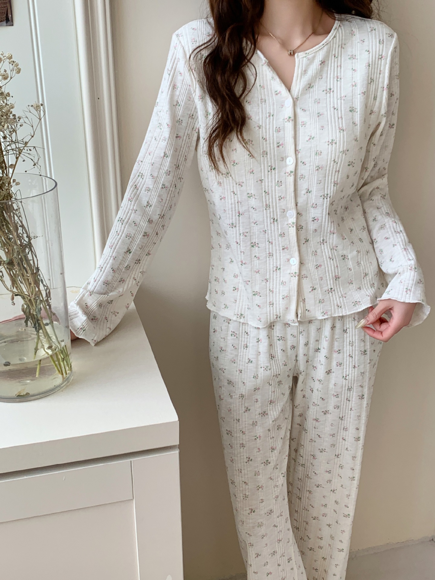 가드니아 화이트 롱 세트