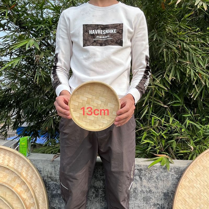 手工簸箕竹编制品竹匾无孔农家用竹筛子装饰晾晒干货大号藤编圆形|undefined