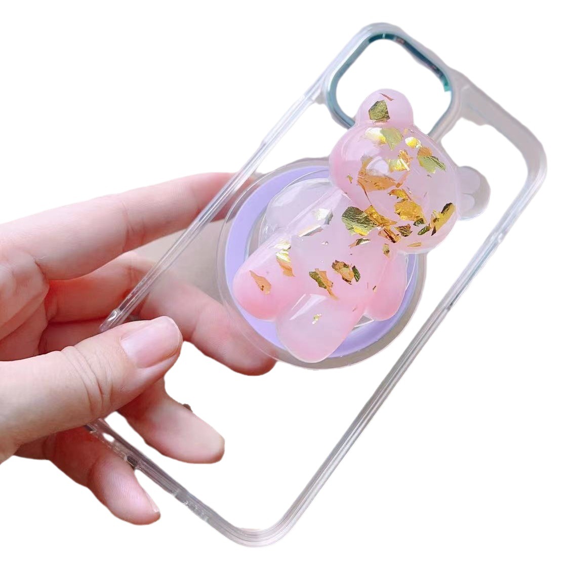 Soporte de teléfono móvil de magsafe transparente soporte de bolsa de aire de succión magnética negra pura bandeja de succión magnética anillo de succión magnética anillo de succión magnética al por mayor