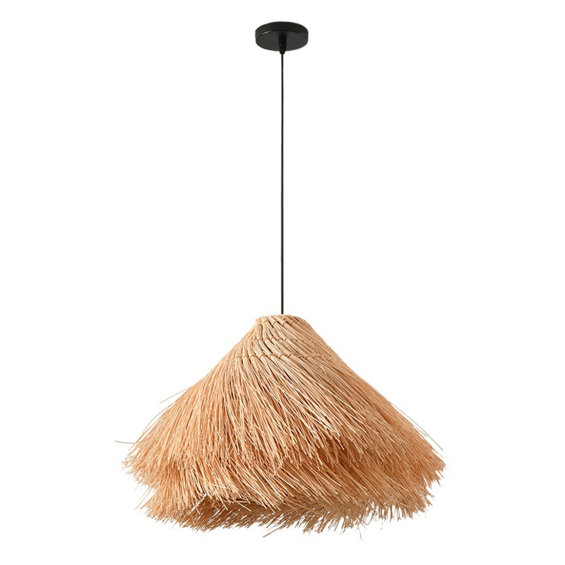 Estilo japonés sala de estar comedor sala de té Zen estudio dormitorio lámpara chino retro cabecera ratán araña