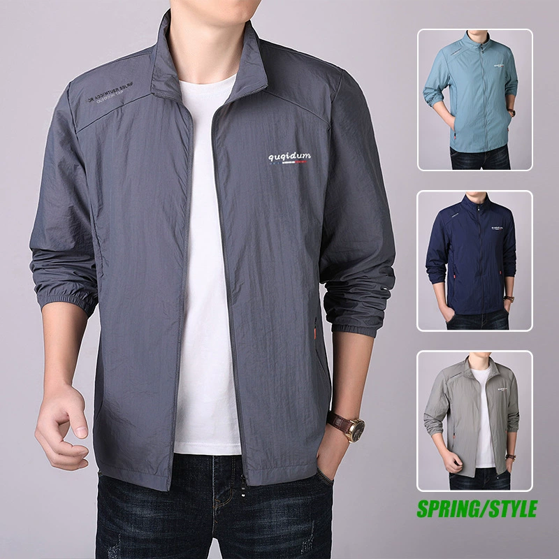 2024 модная новая солнцезащитная одежда, мужская тонкая куртка, летняя спортивная дышащая одежда для занятий спортом на открытом воздухе, защита от УФ-лучей