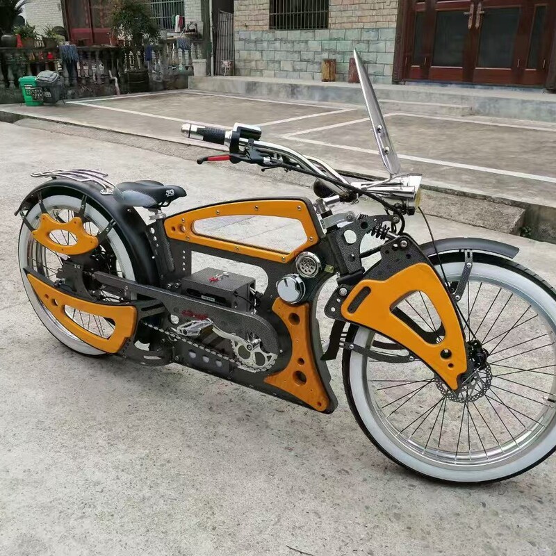 Modern-Style Modified Electric Bicycle, Fashionable and Casual, Suitable for Daily Commuting, Photography Exhibition Shooting Vehicle