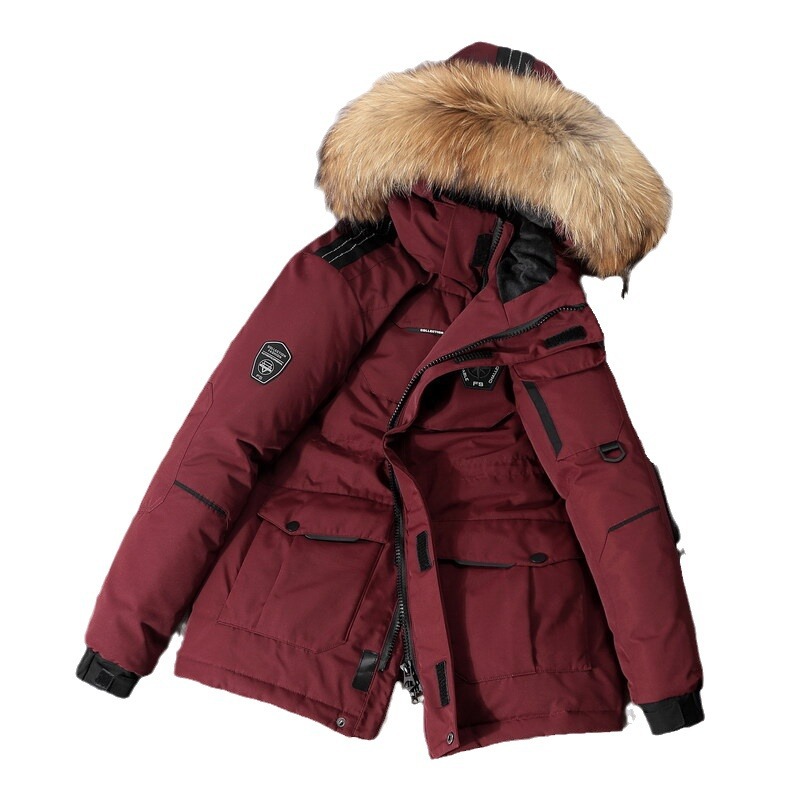 Entrega de una pieza corriendo ropa de trabajo de los hombres abajo chaqueta de los hombres de longitud media de invierno Nueva pareja suelta abajo chaqueta de las mujeres ropa de los hombres