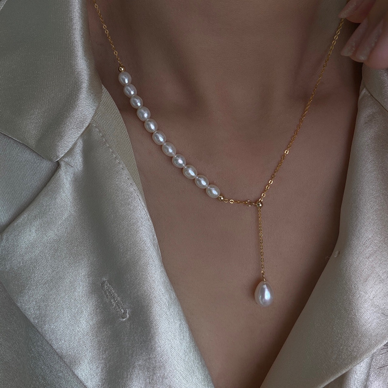 Luxuriöse Perlenkette Für Damen Mit Magnetverschluss Choker_voghion.com