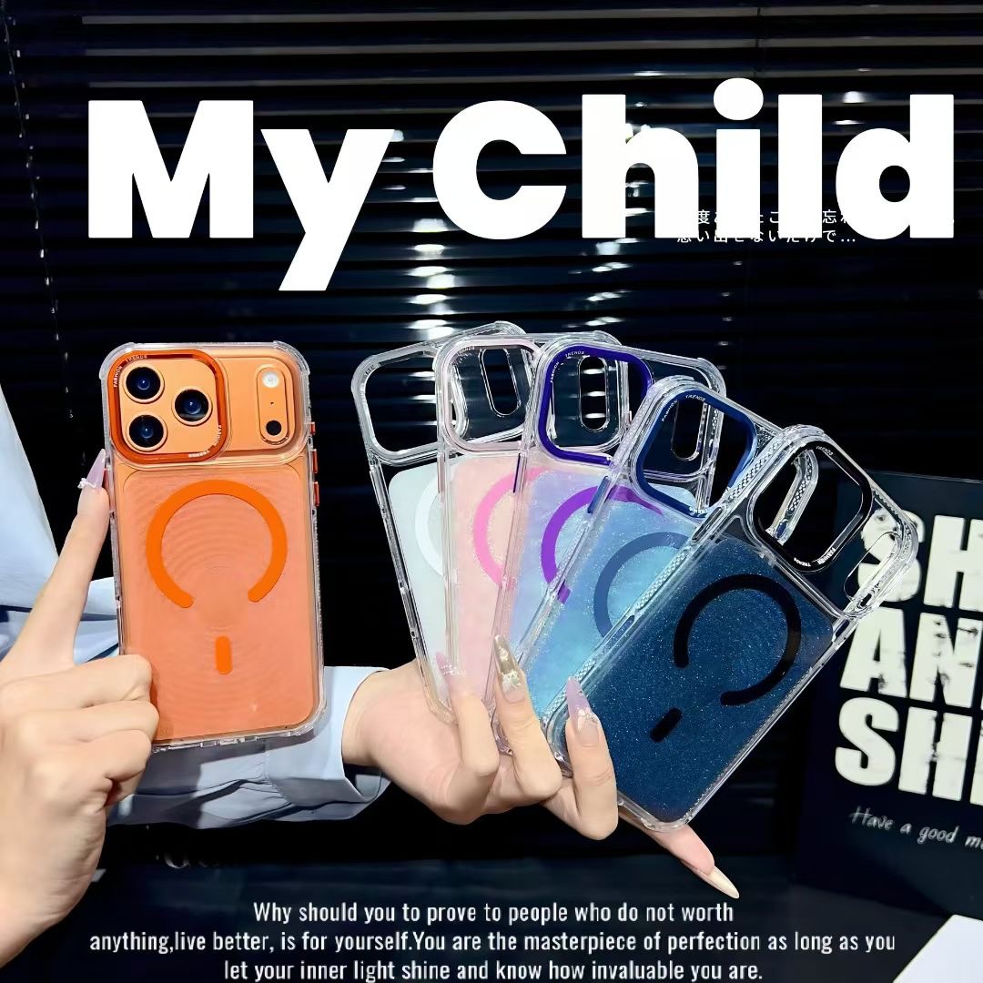 适用苹果iPhone17air创意贝壳磁吸高级感16Promax手机壳跨水钻15