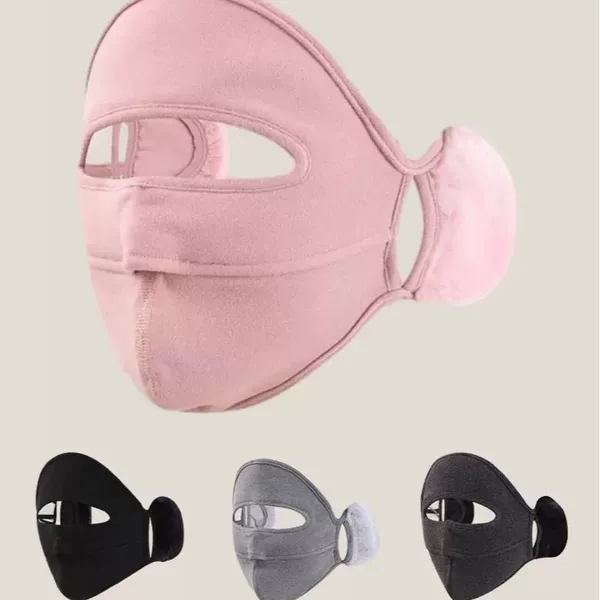 Warm Mask, Face Protection, Forehead Protection, Velvet Stereo Windproof Ear Protection, Three-In-One Plus Face Mask, Full Face Outdoor Cold Protection Mask