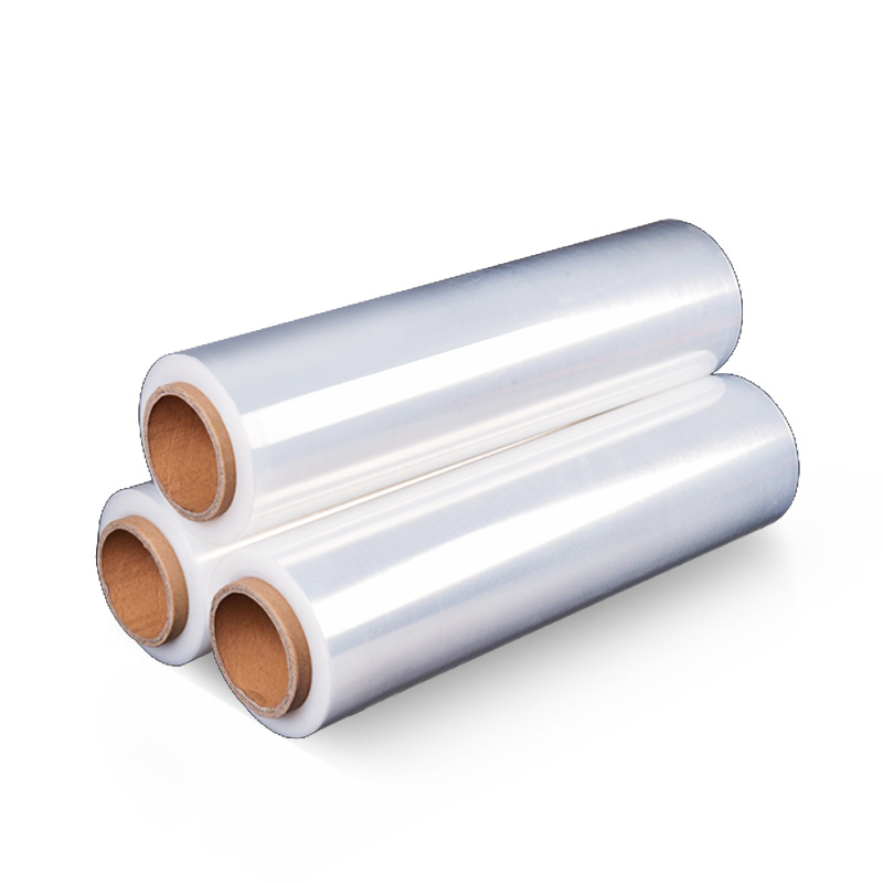Venta directa de fábrica, película estirable, embalaje transparente de fábrica, película enrollada, película de embalaje industrial, película estirable al por mayor