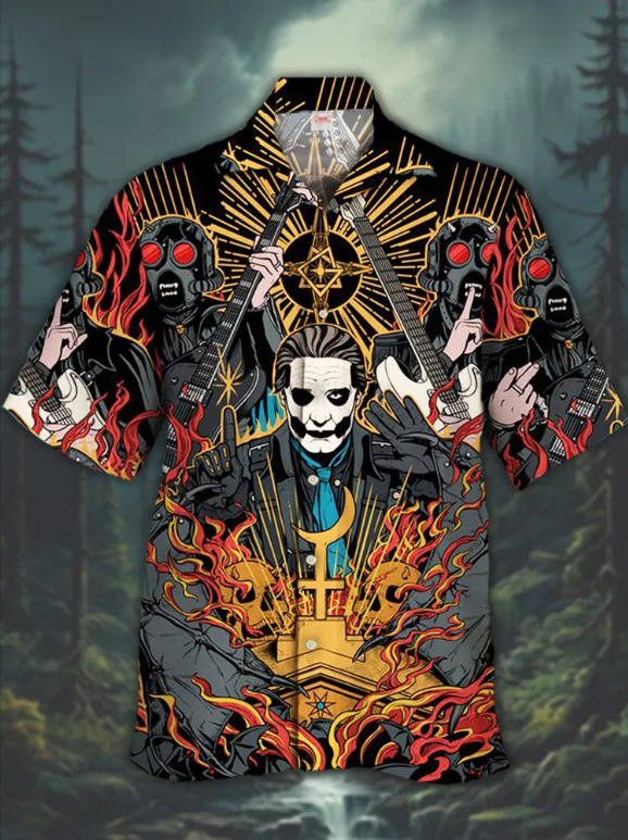 Camisa de cuello cubano impresa en 3D, tienda de fabricantes de hombres, estación independiente de verano de moda, patrón de venta caliente, ropa de hombre de playa hawaiana