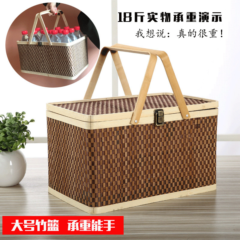 Dragon boat festival traditional Chinese rice-pudding Large Bamboo Basket Souvenir  Special purchases for the Spring Festival gift Crabs packing products Crab Zhukuang