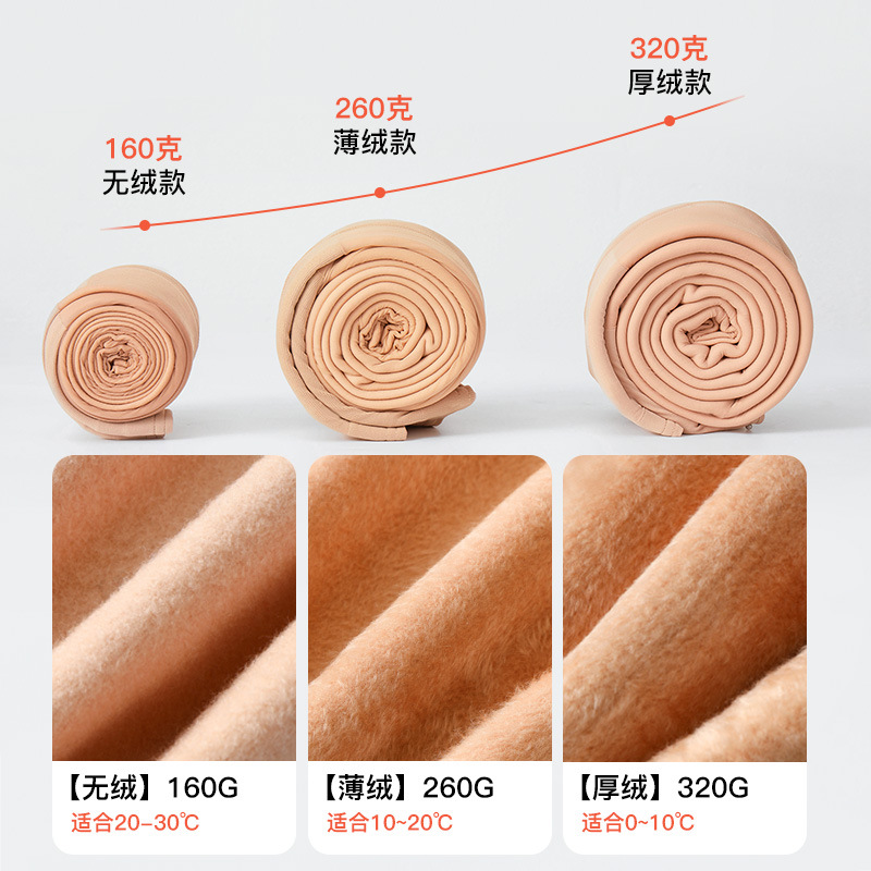 Pantalones grandes descalzos de pierna, pantalones de doble capa de lana, calcetines de base de damas, calcetines de invierno y otoño.