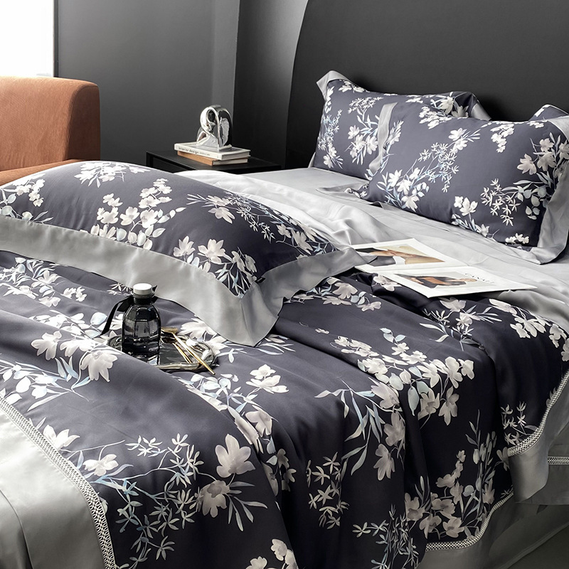 Austria60 Lenzing Tencel Summer Quilt Four-piece Set100 Lyocell Light Luxury Style High-End Gift Group Buying