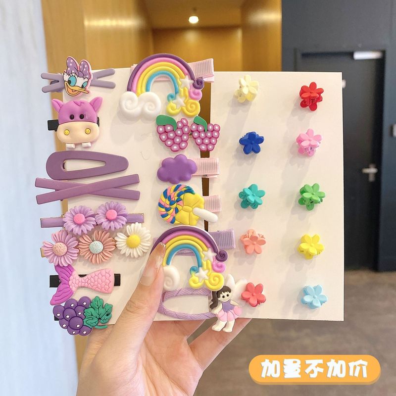 夏季儿童毛绒发卡侧边夹小香风头饰女童不伤发高级感可爱发夹|undefined