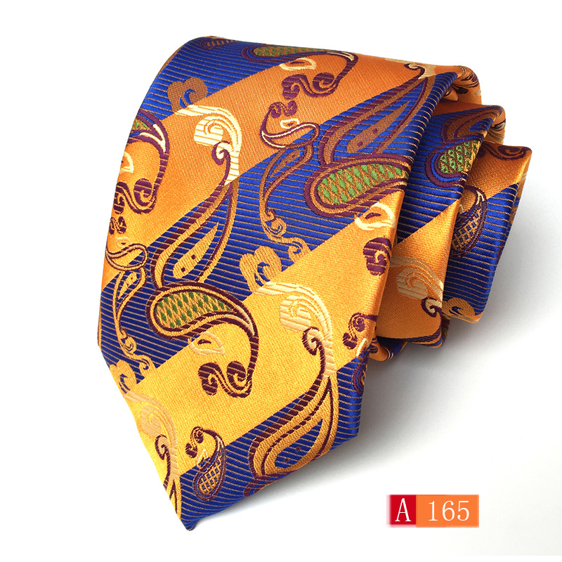 FUENTE fabricante poliéster jacquard material de los hombres corbata flor grande oreja moda corbata de moda en stock al por mayor