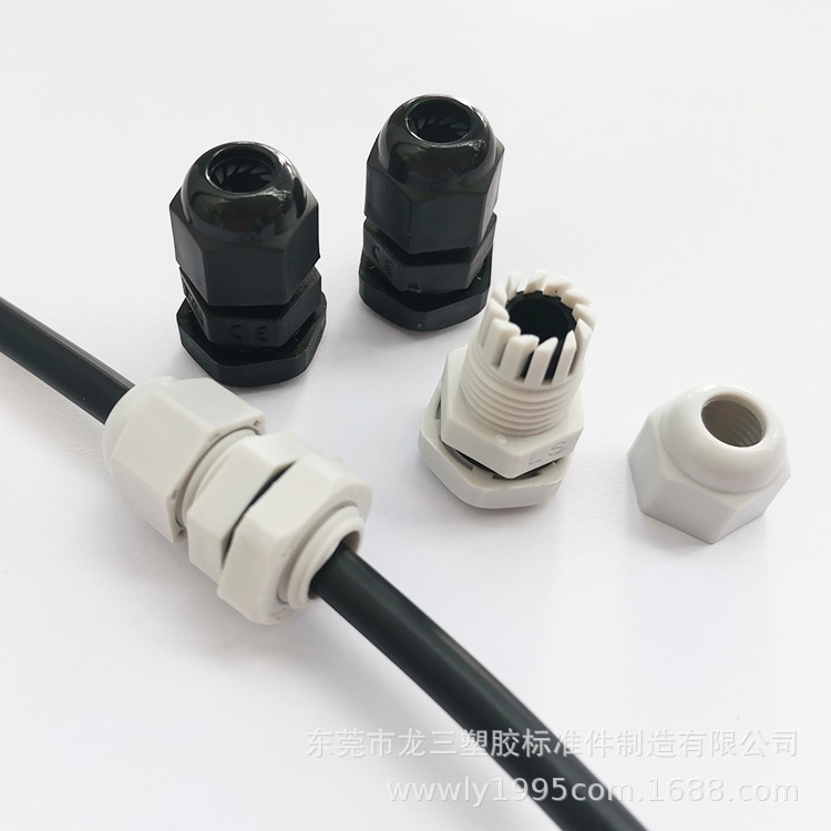 龙三厂家现货尼龙电缆接头 紧迫式电线固定头LS-M12电线锁头
