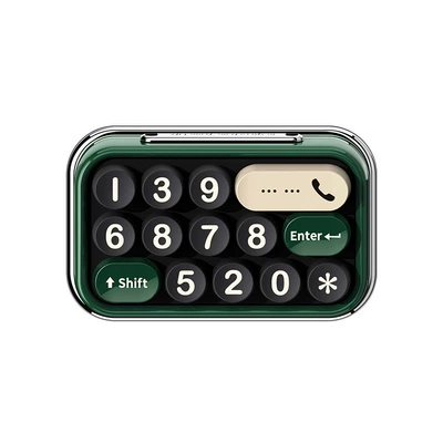 Nömrəli dayanma kartı, Number Plate Custom Logo Keyboard - round-key-green