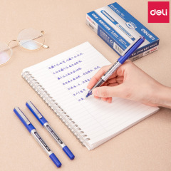 Deli S656 straight liquid ballpoint pen, student exam pen, office gel pen, water-based pen wholesale