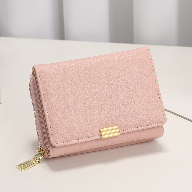 Bolso de mano de mujer nuevo estilo multi-tarjeta en nicho de viento monedero de mujer de color sólido mayorista monedero de mujer sensación alta