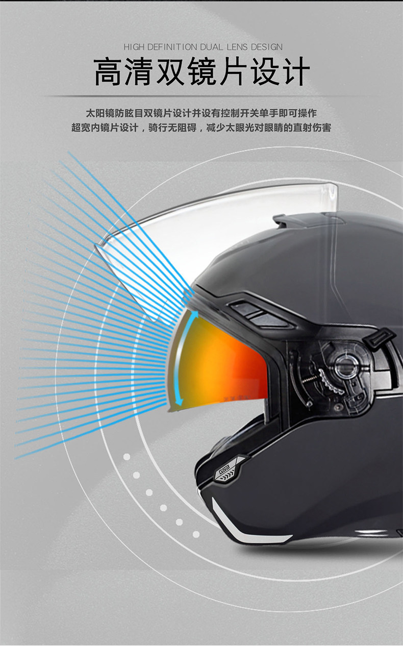 GSB flagship store 263 half helmet motorcycle helmet electric motorcycle 3C certified all-season unisex three-quarter summer helmet