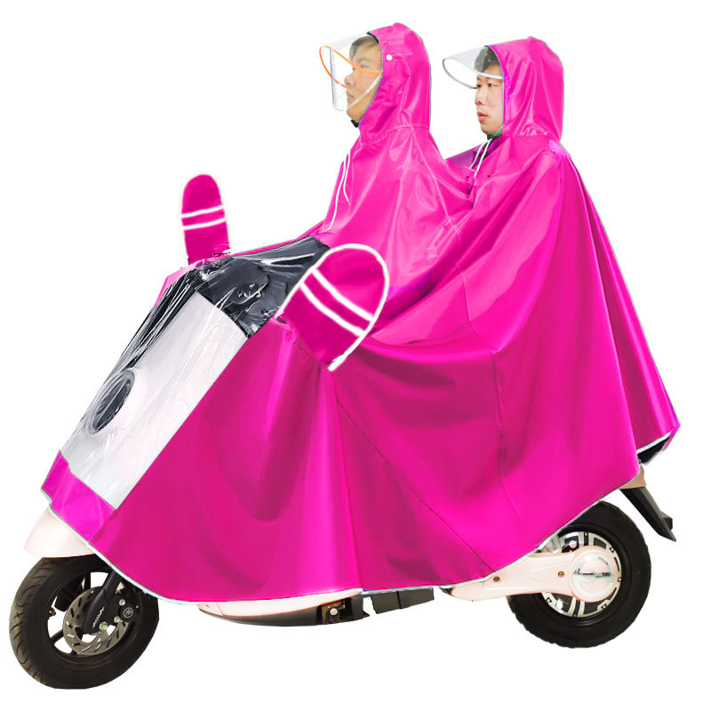 Visual Dashboard poncho impermeable Individual Doble coche eléctrico motocicleta bicicleta engrosada Oxford tela engrosada impermeable