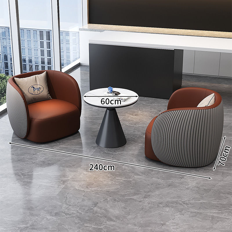 Oficina de ventas de lujo ligero Mesa y silla Hotel Lobby Sofá Sala de estar Sofá de recepción Combinación