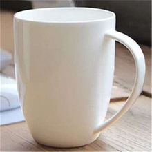 白色陶瓷杯简约大容量咖啡杯奶茶杯酒店宾馆陶瓷水杯可厂一件批发
