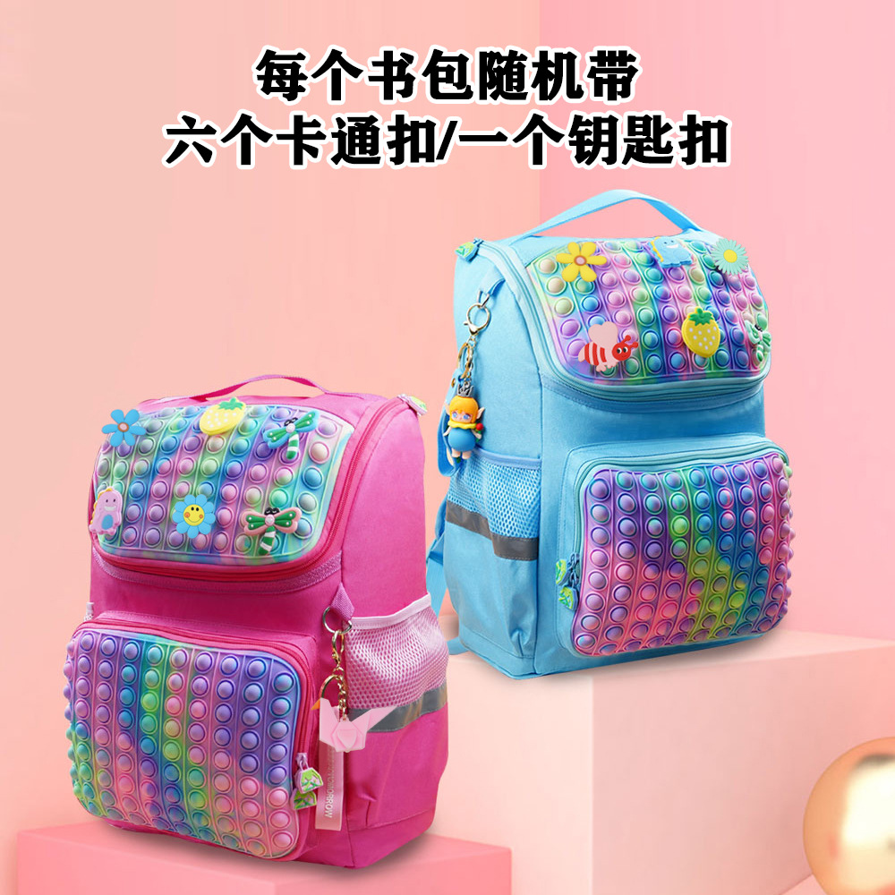 Mochila escolar de silicona “Rata Asesina” – Estilo creativo con burbujas, diseño llamativo para estudiantes