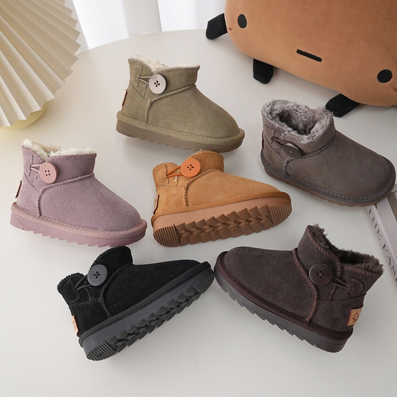 Australian-style button classic children's snow boots, mall version, new for winter 2022, unisex for boys and girls, small to large children, high-top for adults