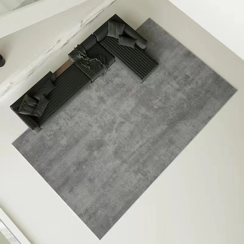 黑白客廳地毯沙發茶几耐髒家用極簡高級2024新款臥室地墊免洗可擦