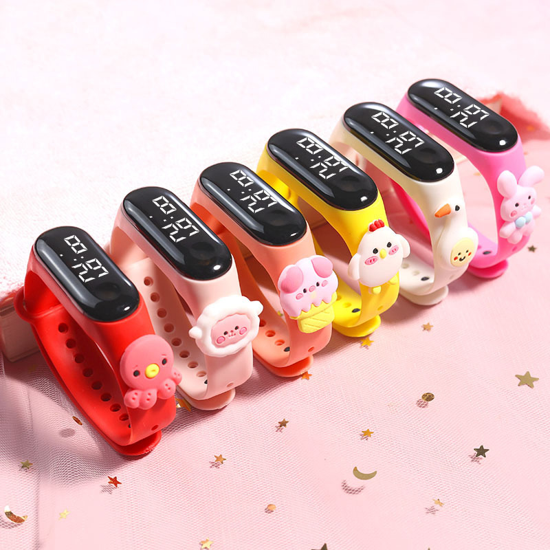 Cross-Border Spot Refreshing and Cute Waterproof Led Doll Digital Watch Leisure Sports Primary and Secondary School Students Gifts Cute