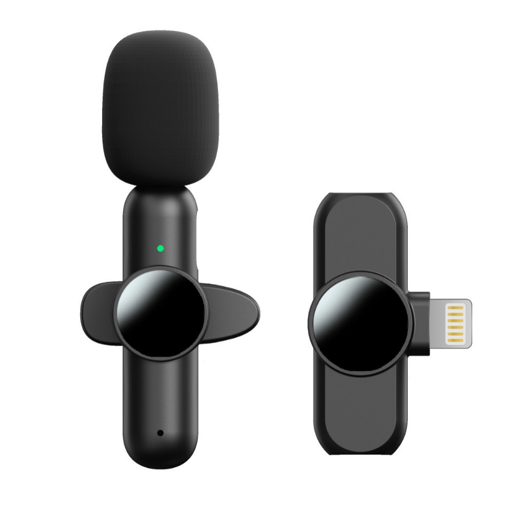 Micrófono de collar inalámbrico transfronterizo 2.4G Micrófono de teléfono móvil con reducción de ruido Micrófono inalámbrico integrado dedicado en vivo