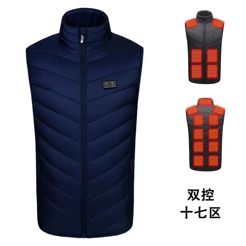 Transfronterizo nuevo Distrito 9 calefacción hombres y mujeres calefacción chaleco invierno cálido inteligente carga calefacción chaleco fábrica al por mayor