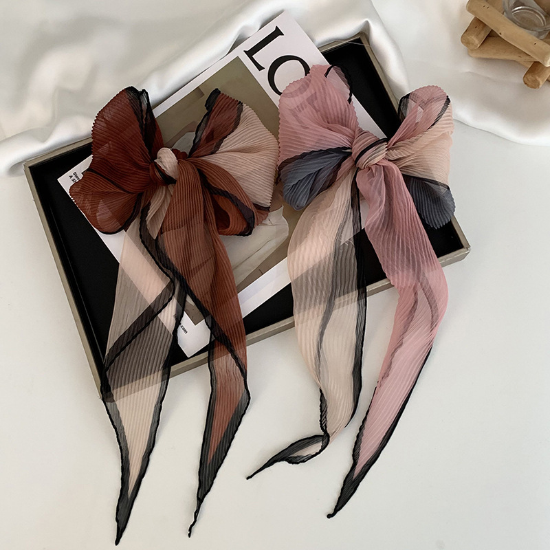 Pañuelo de seda de alta calidad nuevo estilo bufanda arrugada a juego de colores bufanda en forma de diamante bufanda de tul decorativa multifuncional de moda cinturón