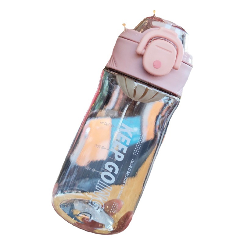 Nuevo estilo coreano al aire libre mango portátil de plástico espacio Copa hombres y mujeres deportes taza de agua con compartimiento de té taza de beber directa al por mayor