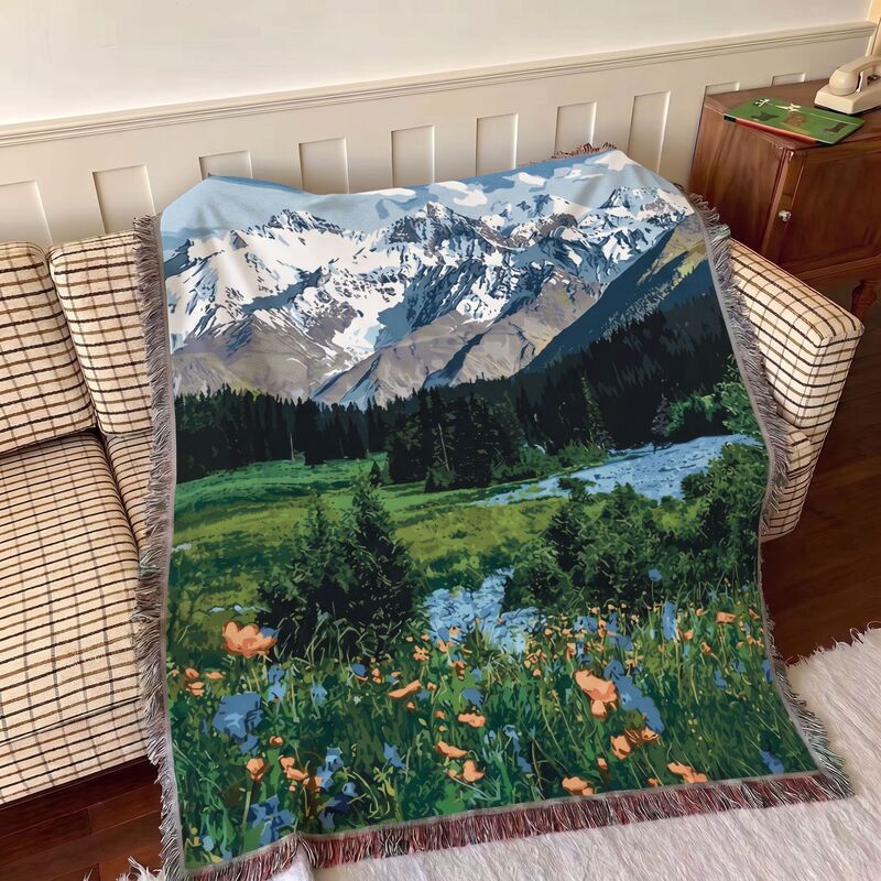 Xinjiang Xia Ta Scenic Woven Line Blanket for Single and Double Person Sofa, Bed Cover, Wall Decorative Tapestry, Tablecloth, Blanket Xinjiang Xia Ta Scenic Woven Line Blanket for Single and Double Person Sofa, Bed Cover, Wall Decorative Tapestry, Tablecloth, Blanket