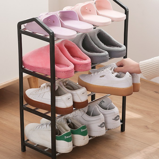 TEMUXIYIN simple multicapa montaje rack de zapatos dormitorio de estudiantes montaje gabinete de zapatos en el hogar almacenamiento rack de zapatos